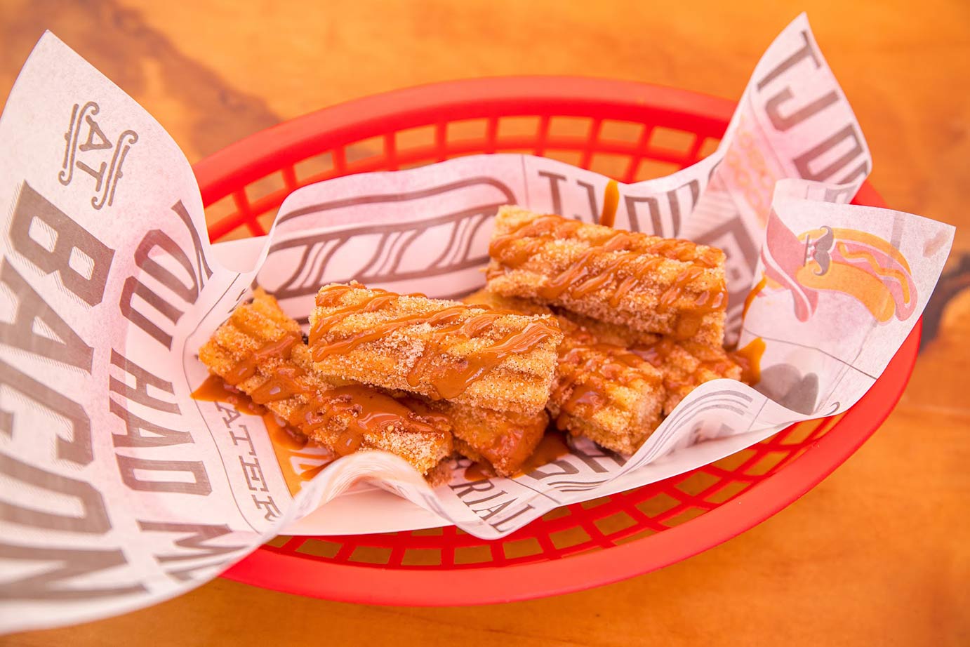 Churros with caramel